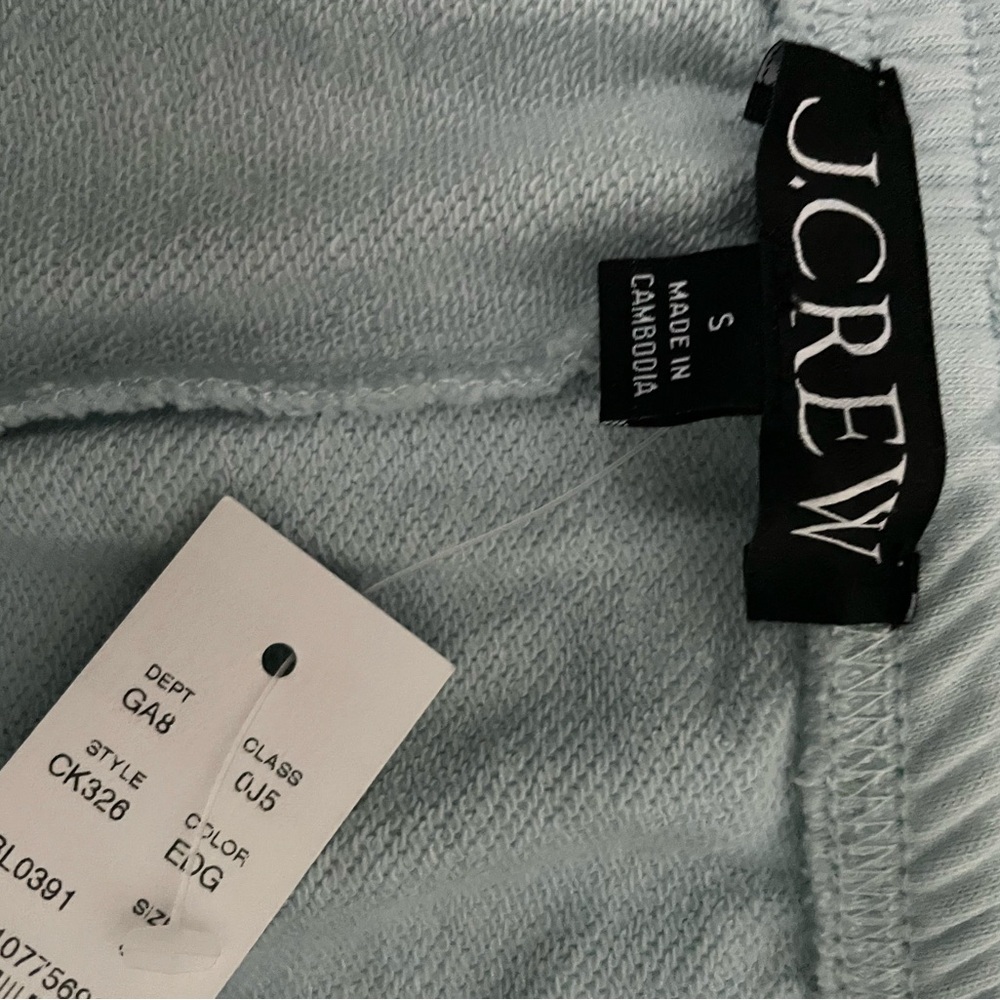 NWT! J. Crew Terry light blue boxer short with stripes
and short slit - Picture 3 of 6